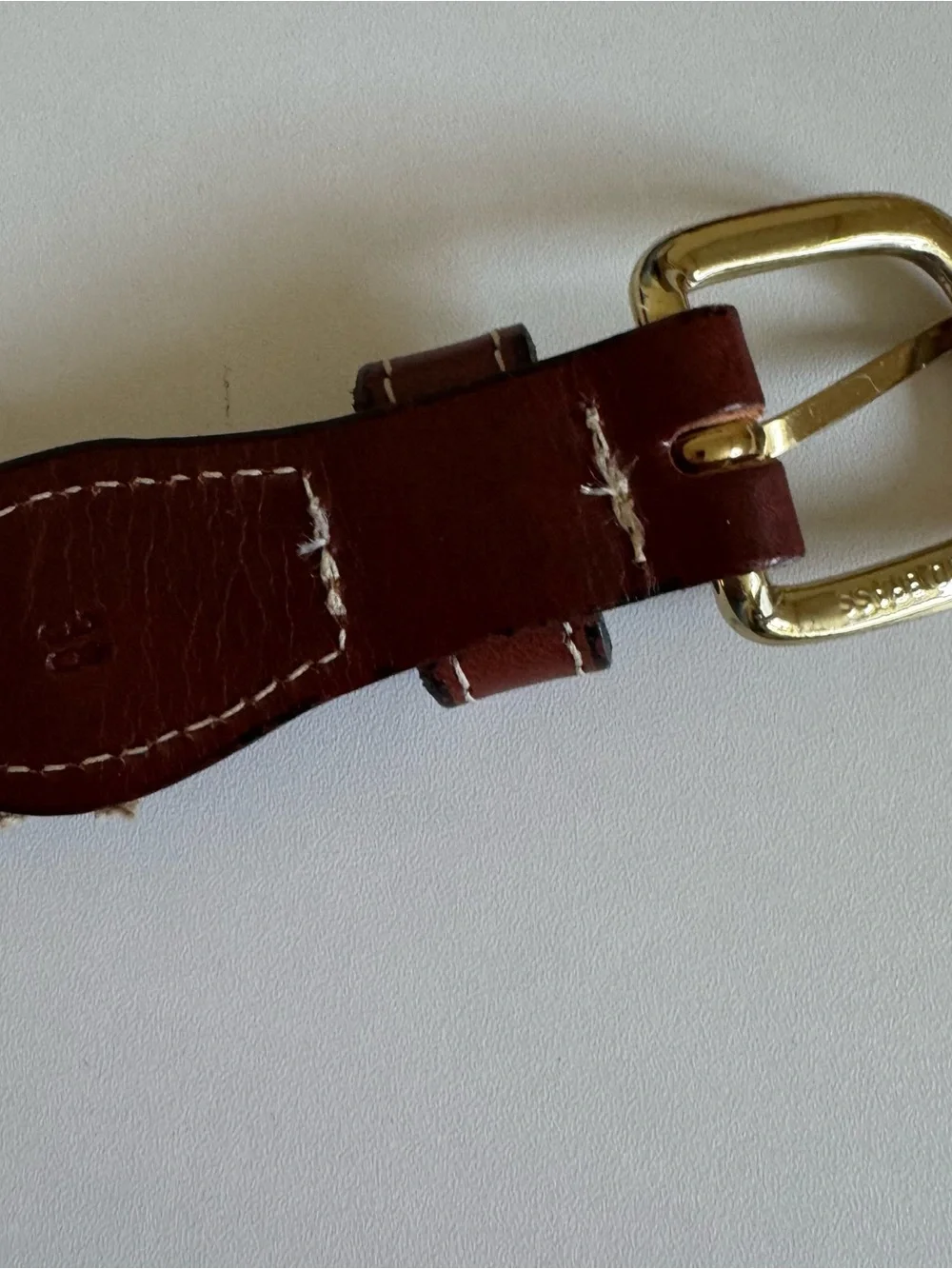 Preppy Novelty Bow Tie Canvas Ribbon Belt Solid Brass Buckle Sz 38